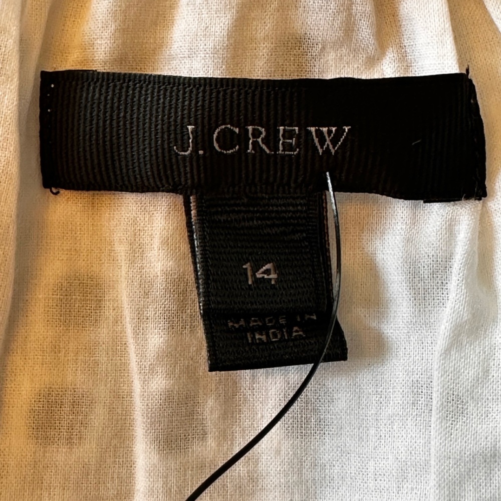 J. Crew NWT Size 14 All Over White Eyelet Lace Midi Dress - Picture 9 of 16